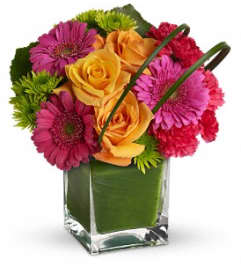 Teleflora's Party Girl. An arrangement by Balloon Bouquets Plus.