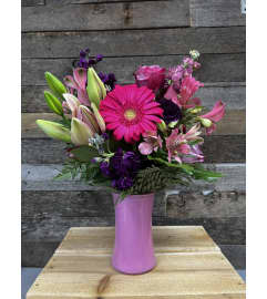 Vivid Blush. An arrangement by The Farm and Floral Market.
