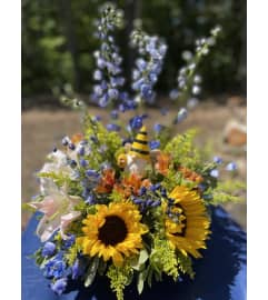 Get Well Wishes Gnome. An arrangement by L and J Blooms.