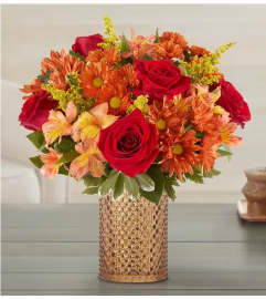 Golden Gate Glory. An arrangement by L and J Blooms.