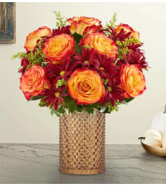Ember Glows. An arrangement by L and J Blooms.