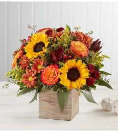 Beautiful Harvest. An arrangement by L and J Blooms.