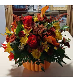 Holiday Harvest Pumpkin. An arrangement by Hooray's From Hollywood Inc. Holiday Harvest Pumpkin. An arrangement by Hooray's From Hollywood Inc.