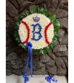 Brooklyn Dodgers Baseball Tribute. An arrangement by Flowers By Maria.