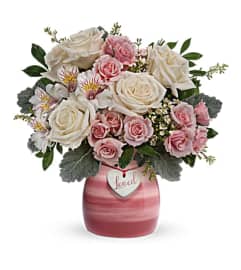 Sweet Shades Of Pink Bouquet. An arrangement by Elegant Florist.
