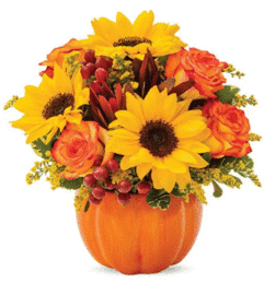 Elegant Sunny Fall. An arrangement by Elegant Florist.