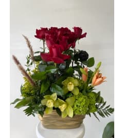 Green Romance. An arrangement by Westchester Flowers and Gifts.
