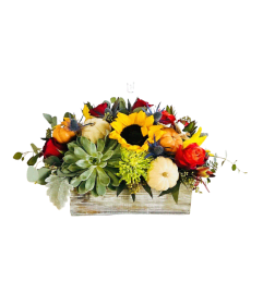Box of Thanks-Giving. An arrangement by The Flower Patch Florist.