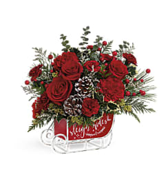 Christmas Vintage Bouquet. An arrangement by Tallevast Florist.