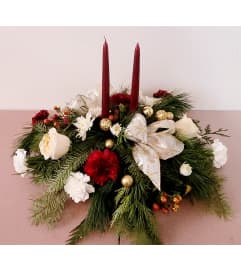 Candlelight Christmas Bouquet. An arrangement by A Loving Touch Florist.
