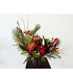Holiday Cherry Bomb. An arrangement by Osborne Florist.