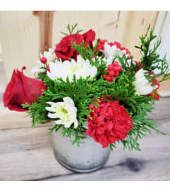 Christmas Fresh Arrangement. An arrangement by The Flower Hut.