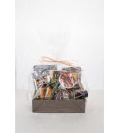 Gourmet Men's Gift Basket. An arrangement by Stephanie's Floral.