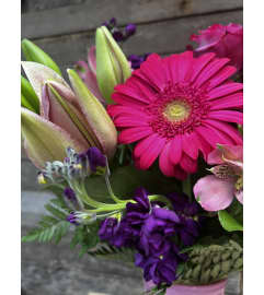 Designers Choice - Feminine Hearts. An arrangement by The Farm and Floral Market.