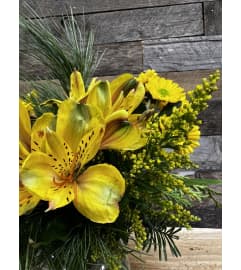 Designers Choice - Lemon Yellow. An arrangement by The Farm and Floral Market.