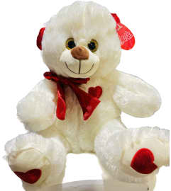 Bear Plush Satin Hear. An arrangement by Geni's Florist and Gifts. Bear Plush Satin Hear. An arrangement by Geni's Florist and Gifts.