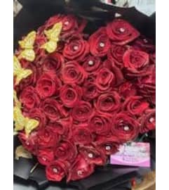 HEART OF LOVE FOR YOU. An arrangement by Butterflies Flower Shop.