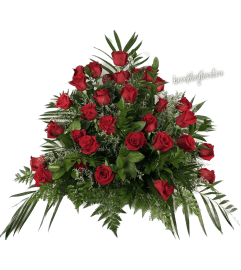 Classic Red Rose Tribute Piece. An arrangement by Brooklin Floral and Garden Shoppe Inc..
