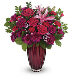 Teleflora's Modern Devotion Bouquet. An arrangement by Michael's Flowers.