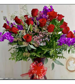 Three's a charm. An arrangement by Kelly Ann's Floral.