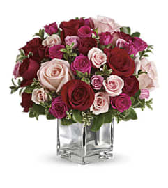 love medley bouquet. An arrangement by Tallevast Florist.