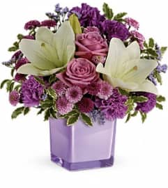 Pleasing Purple Bouquet by Jennifers. An arrangement by Jennifer's Flowers and Gifts.