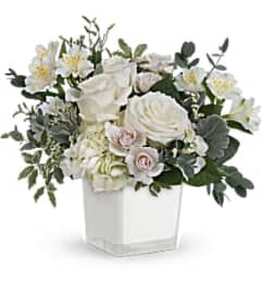 Peaceful Clouds Bouquet. An arrangement by Jennifer's Flowers and Gifts.