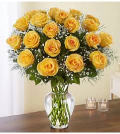 Ultimate Elegance ™ Premium Long Stem Yellow Rose. An arrangement by Elegant Florist.