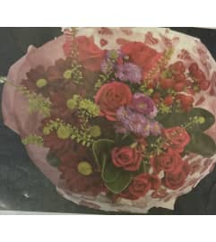 14 Stem Valentines Day Bouquet (Wrapped). An arrangement by Home Town Floral.