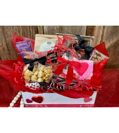 LARGE VALENTINE'S TREAT BOX. An arrangement by Forest Florist. LARGE VALENTINE'S TREAT BOX. An arrangement by Forest Florist.