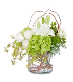 Classic White and Green. An arrangement by Deer Valley Florist and Flower Delivery.