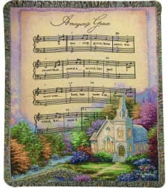 Church in the Country/Amazing Grace Throw. An arrangement by Simpson's Florist.
