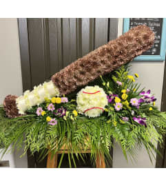 Baseball baton. An arrangement by Helene Fleuriste.