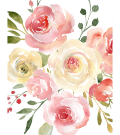 12 Assorted Pretty Roses. An arrangement by Flowers by Priscilla.