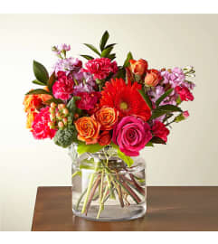The FTD Fiesta Classic Bouquet. An arrangement by Mae's Flowers and Gifts.