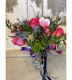 The Duchess Arrangement. An arrangement by Metcalfe Florist and Pleasant View Greenhouses.