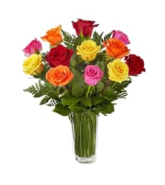 Assortment Color of Roses. An arrangement by Salinas Floral and Gifts.