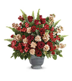 BOLD TRIBUTE BOQUET. An arrangement by J.D. Ballantine's Flowers and Gifts.