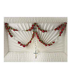 DIVINE GRACE ROSARY TRIBUTE. An arrangement by J.D. Ballantine's Flowers and Gifts.