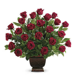 ROSE TRIBUTE BOQUET. An arrangement by J.D. Ballantine's Flowers and Gifts.
