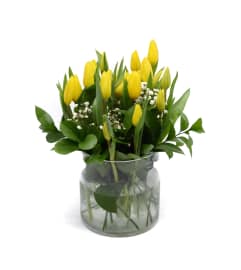 'Brighten the Day' Tulips. An arrangement by Muskoka Flowers.