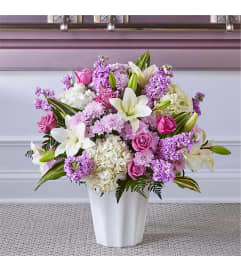 HeavenSent Floor Basket. An arrangement by L and J Blooms.