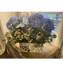 The Faith, Hope and Love collection. An arrangement by Seasons Change Designs.