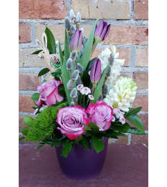 'By Design' Spring Garden. An arrangement by Flowers By Design.