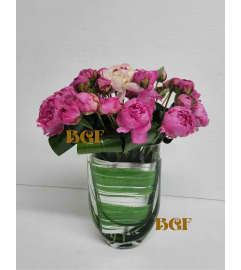 Jewels in Pink Peonies. An arrangement by Brickell Ave Florist.