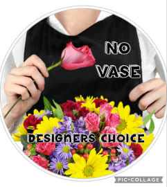 Designers choice (no vase). An arrangement by DMP Flowers and Gifts.
