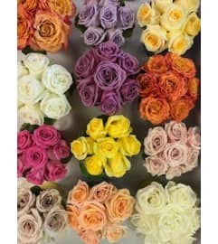 Nosegay of 7 - 12 roses. An arrangement by Flowers by Priscilla.