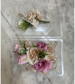 Pink Prom Set. An arrangement by Rose Flowers.