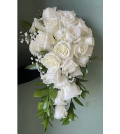 Cascading Bridal Bouquet. An arrangement by Rose Flowers.
