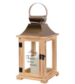 ALWAYS AND FOREVER LANTERN. An arrangement by J.D. Ballantine's Flowers and Gifts.